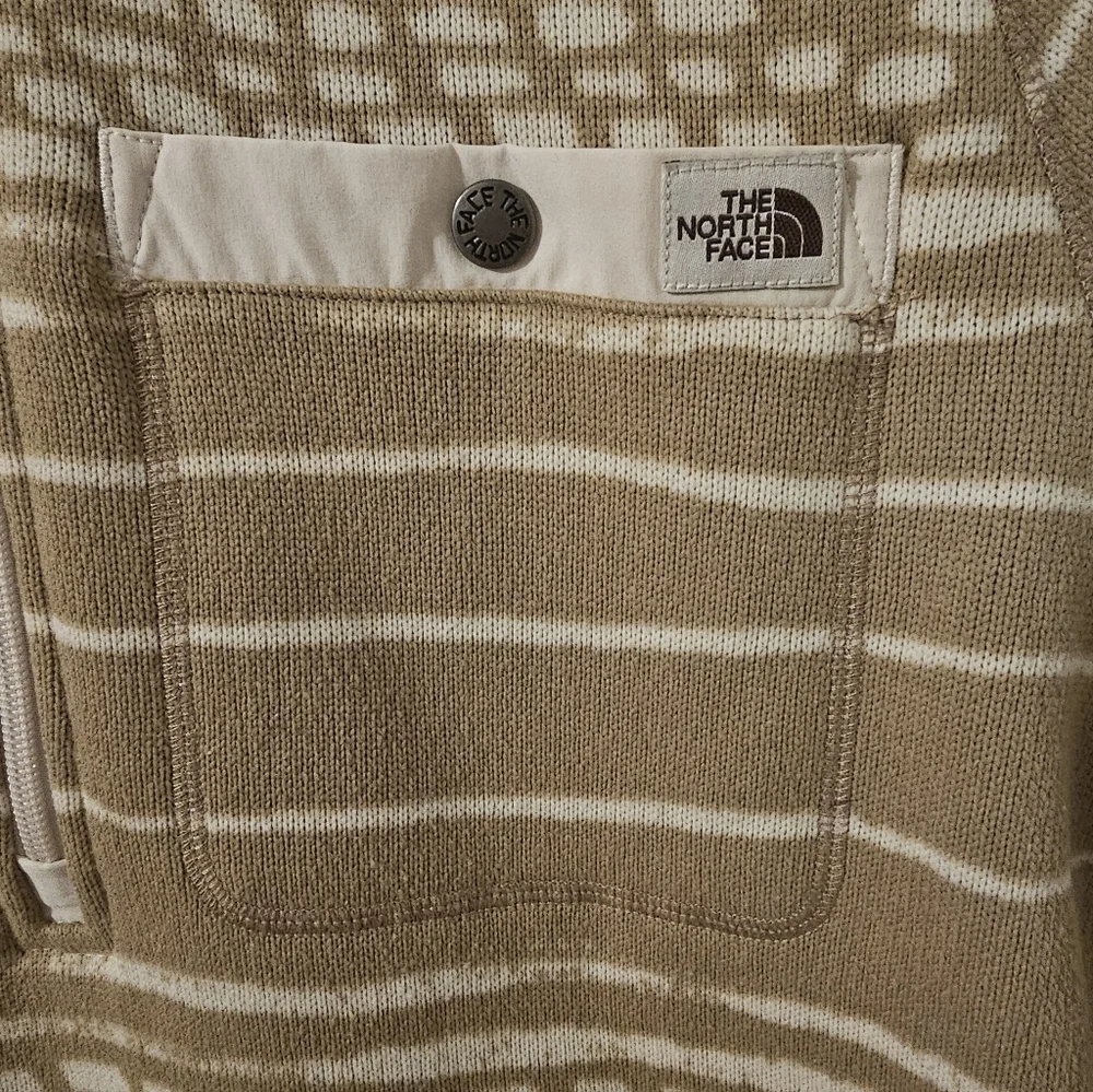 The North Face Mens Gordon Geometric Print 1/4 Zip Fleece Sweatshirt Size M - Picture 2 of 7